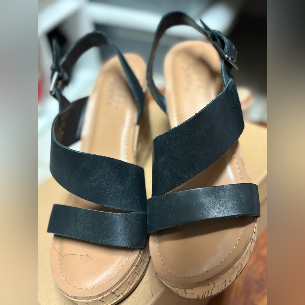 Franco Sarto Black Strappy Sandals